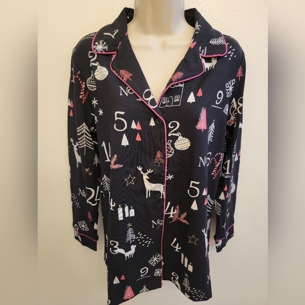 NWT Soma Long Sleeve Button Down Pajama Top ( No Bottoms)